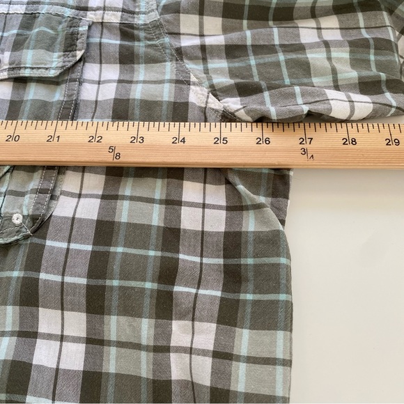 Red Head Shirt Mens 2XL Brown Green Button Up Short Sleeve Vented Fishing Plaid - Picture 4 of 9